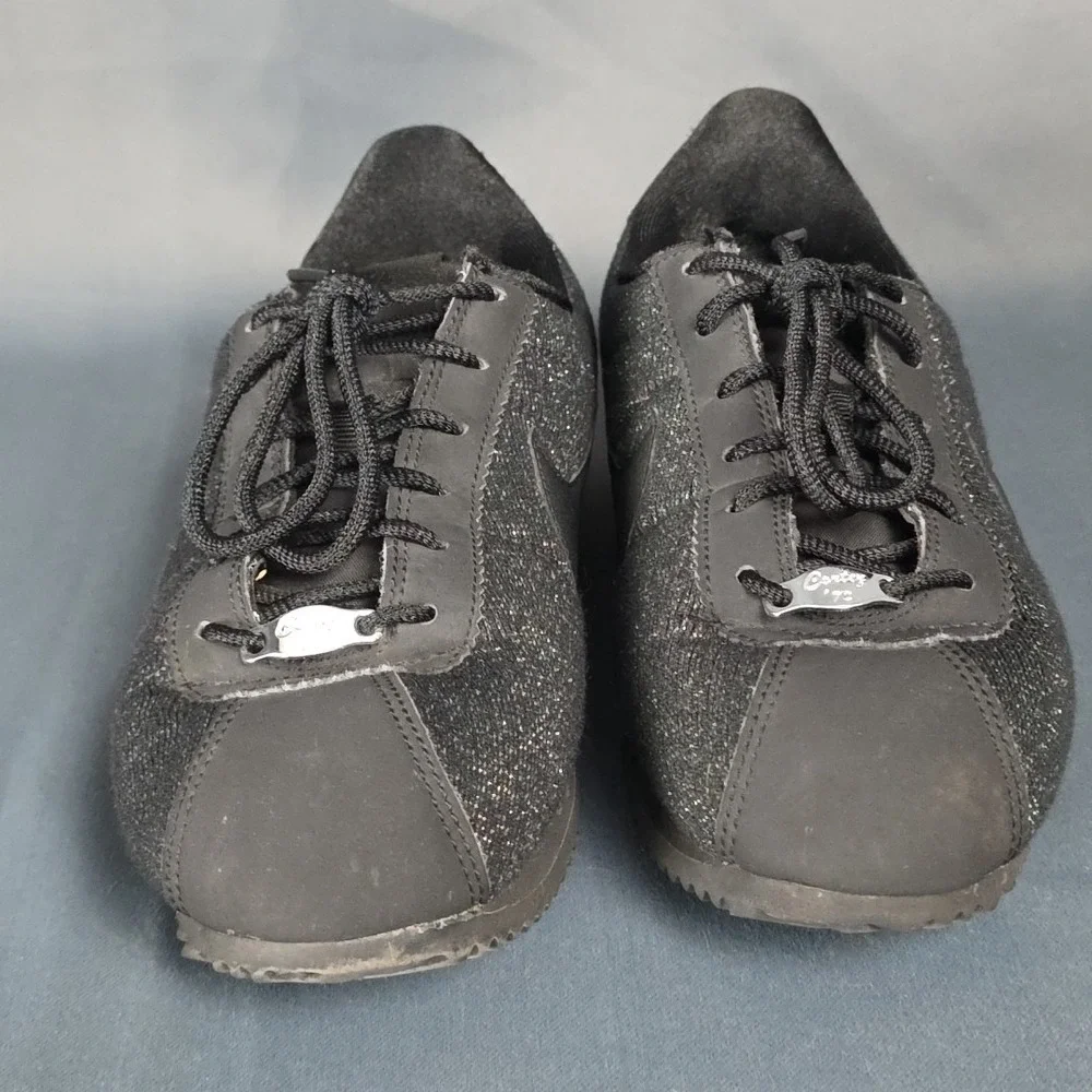 Nike Cortez Glitter Green And Black Youth Sneakers Size‎ 5Y AA3498-002